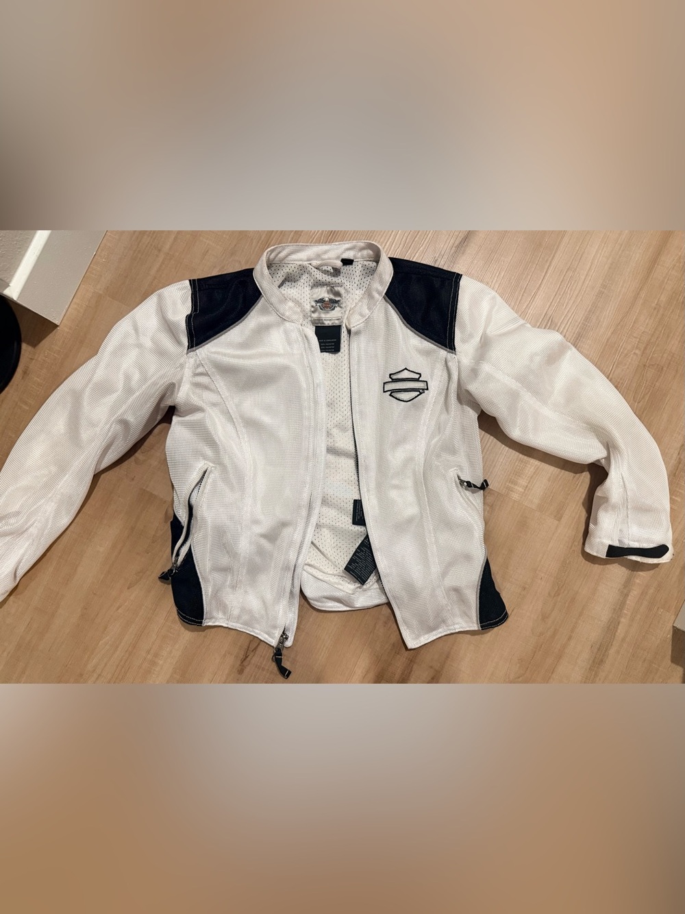 Harley-Davidson White Mesh Motorcycle Jacket